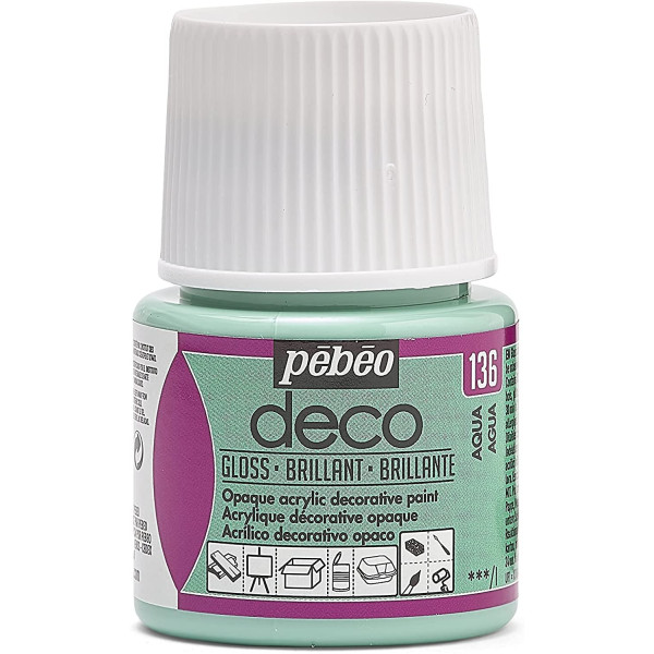 photo-Peinture acrylique - Aqua - Brillant - Pébéo - Déco - 45ml