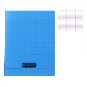 Cahier - 17x22(cm) - Grands carreaux - 192 pages - couverture en polypro - sans spirale - Clairefontaine - Calligraphe