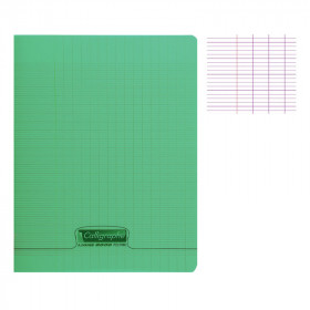 Cahier - 17x22(cm) - Grands carreaux - 192 pages - couverture en polypro - sans spirale - Clairefontaine - Calligraphe