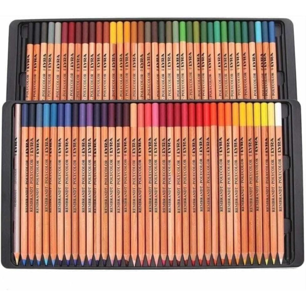 Crayons de couleurs - 72 teintes - Haute qualité - Beaux-arts - Rembrandt - Lyra