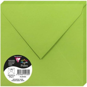 photo-Enveloppes - Carré - 165x165mm - Pollen - Vert menthe - 20 unités - Clairefontaine
