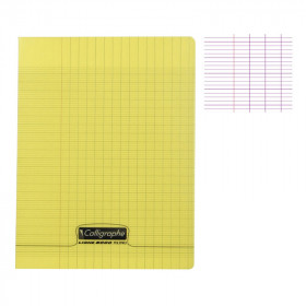 Cahier - 17x22(cm) - Grands carreaux - 96 pages - couverture en polypro - sans spirale - Clairefontaine - Calligraphe