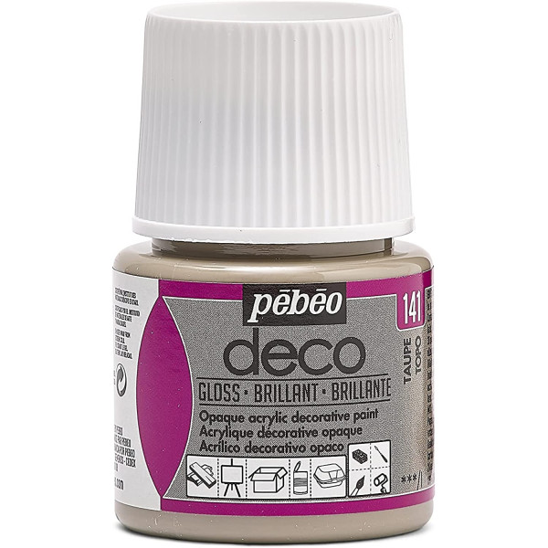 photo-Peinture acrylique - Taupe - Brillant - Pébéo - Déco - 45ml