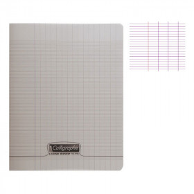 Cahier - 17x22(cm) - Grands carreaux - 96 pages - couverture en polypro - sans spirale - Clairefontaine - Calligraphe