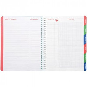 Cahier De Texte Scolaire - Couverture Cartonnée - 17X22Cm - Calligraphe | Artmania