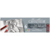 photo-Crayons graphite - 6 pièces 2H/HB/2B/4B/6B/8B - Boîte métal - Cretacolor Cleos