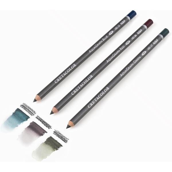 Crayons graphite et couleur aquarelle - Boîte de 6 pièces - Beaux-arts - Cretacolor Watercolor graphite