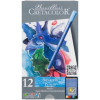 photo-Crayons de couleur aquarelle - Boîte métal - 12 couleurs - Cretacolor - Marino