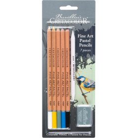 photo-Crayons pastel - 5 couleurs + estompe + gomme mie de pain - Cretacolor Fine Art