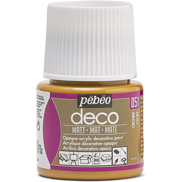photo-Peinture acrylique - Ocre - Mat - Pébéo - Déco - 45ml