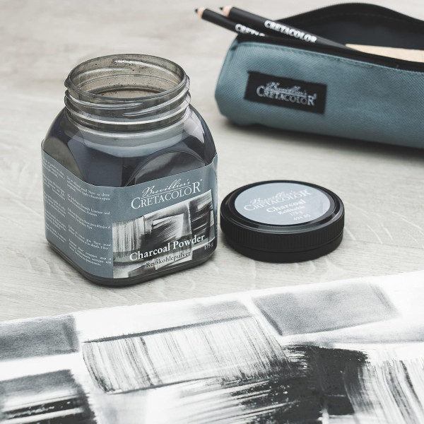 Pigment en poudre - Charbon - Beaux-arts - Extra-fine - Pot 175g - Cretacolor