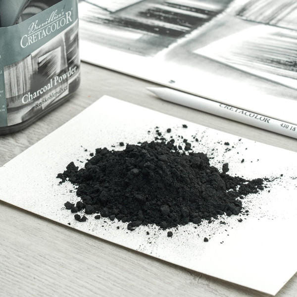 Pigment en poudre - Charbon - Beaux-arts - Extra-fine - Pot 175g - Cretacolor