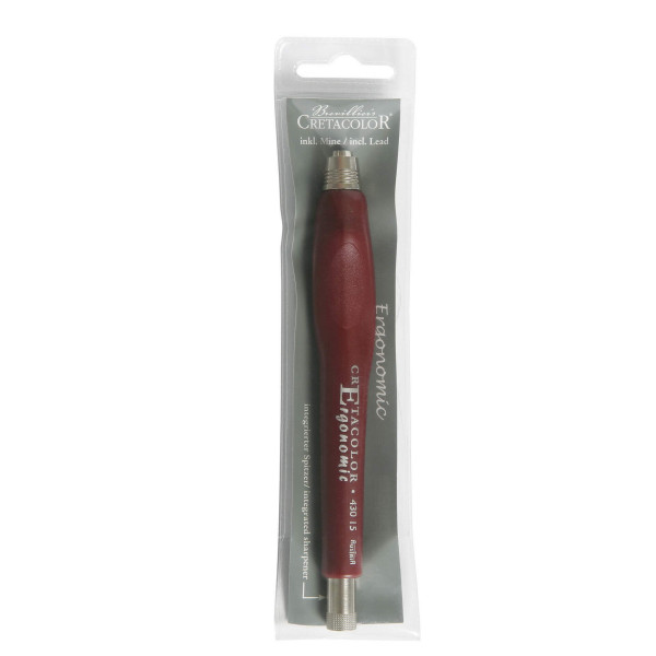 Porte-crayon - Pour mines graphite - Métal - Ergonomique - Cretacolor