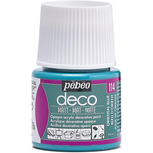 photo-Peinture acrylique - Bleu d'Orient - Mat - Pébéo - Déco - 45ml