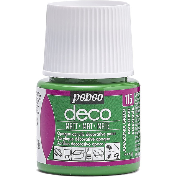photo-Peinture acrylique - Vert amazonie - Mat - Pébéo - Déco - 45ml