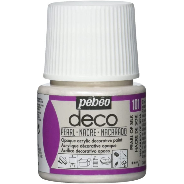 photo-Peinture acrylique - Nacre de soie - Nacré - Pébéo - Déco - 45ml