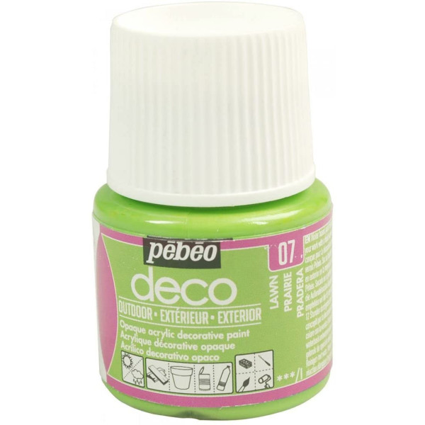 photo-Peinture acrylique - Vert prairie - Outdoor - Pébéo - Déco - 45ml