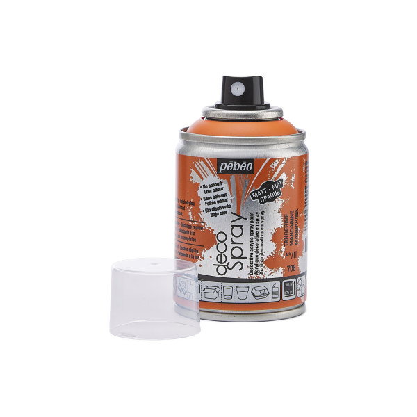 Bombe de peinture - Mandarine - 706 - Pébéo - DecoSpray - 100ml - Tous supports