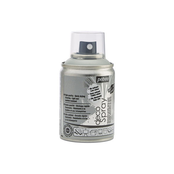 Bombe de peinture - Gris moyen - 728 - Pébéo - DecoSpray - 100ml - Tous supports