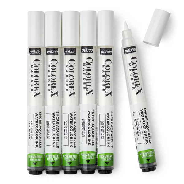 Marqueurs - Encre aquarelle - Vides - A remplir - Rechargeable - Pébéo Colorex