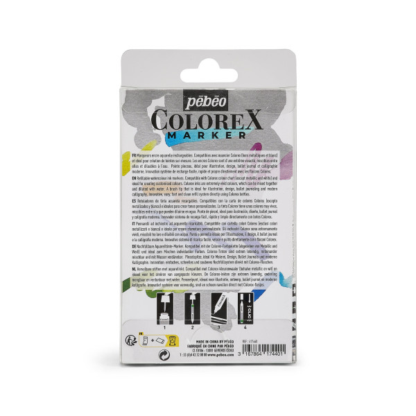Marqueurs - Encre aquarelle - Vides - A remplir - Rechargeable - Pébéo Colorex