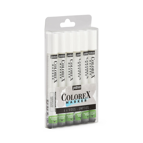Marqueurs - Encre aquarelle - Vides - A remplir - Rechargeable - Pébéo Colorex