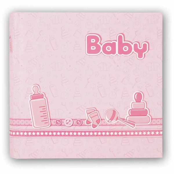photo-Album photo - Naissance - Rose - 24x24cm - 20 pages - Cadeau - Enfant