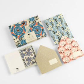 Coffret de correspondance - Papier à lettres + enveloppes + autocollants - Art déco