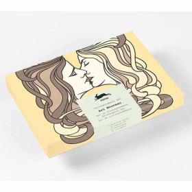photo-Coffret de correspondance - Papier à lettres + enveloppes + autocollants - Art nouveau