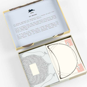 Coffret de correspondance - Papier à lettres + enveloppes + autocollants - Art nouveau
