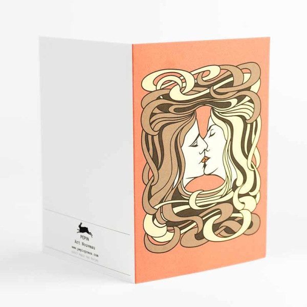 Coffret de correspondance - Papier à lettres + enveloppes + autocollants - Art nouveau