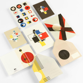 Coffret de correspondance - Papier à lettres + enveloppes + autocollants - Bauhaus