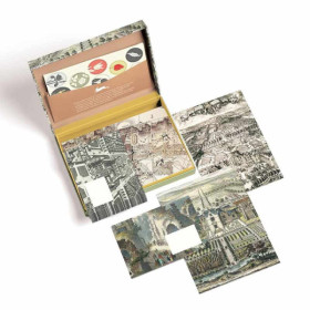 Coffret de correspondance - Papier à lettres + enveloppes + autocollants - Parcs et jardins