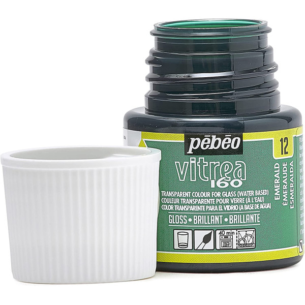 Peinture pour verre - Vitréa 160 - Pébéo - Vert émeraude - 45ml