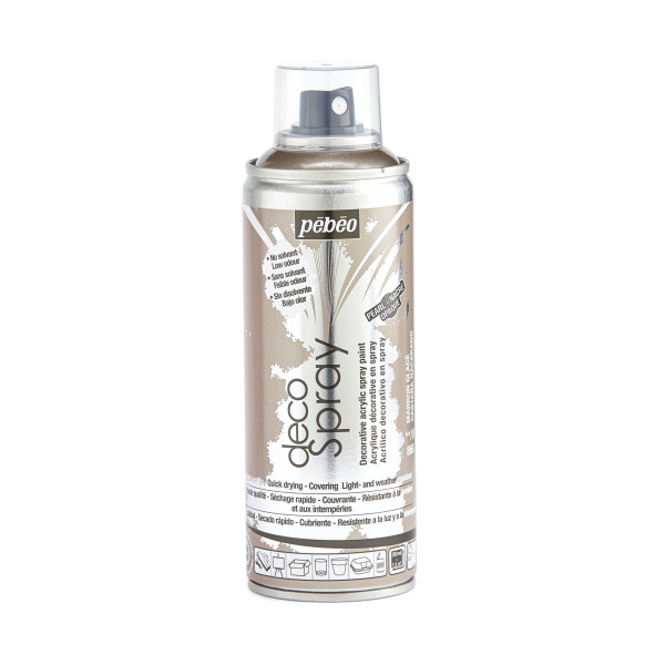 photo-Bombe de peinture - Marron glacé - Nacré - 866 - Pébéo - DecoSpray - 200ml - Tous supports