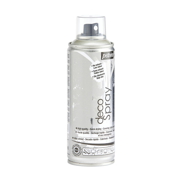 Bombe de peinture - Argent - Nacré - 867 - Pébéo - DecoSpray - 200ml - Tous supports