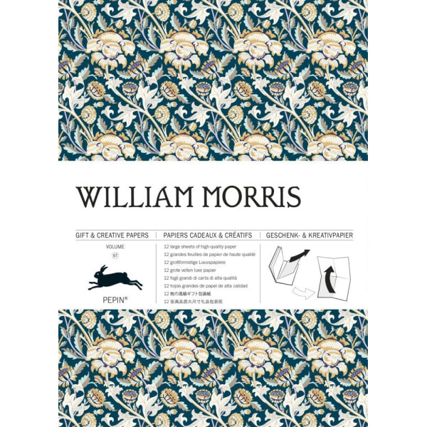 photo-Papiers créatifs - Œuvres de William Morris - Scrapbooking - 12 feuilles - 50x70cm