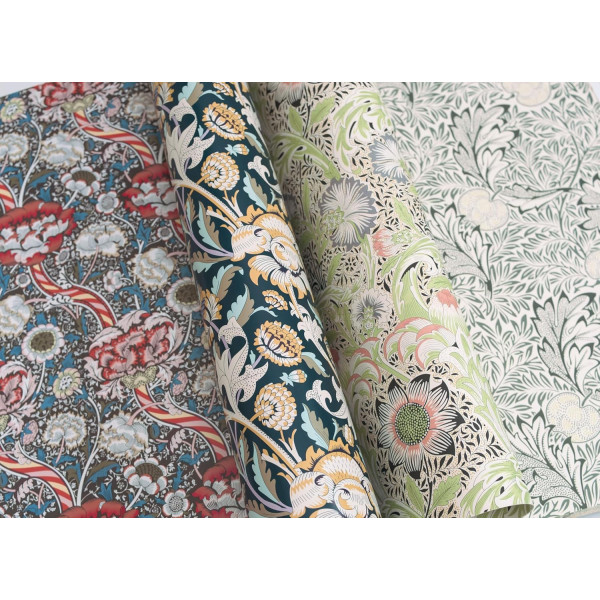 Papiers créatifs - Œuvres de William Morris - Scrapbooking - 12 feuilles - 50x70cm