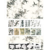 Papiers créatifs - Œuvres d'art chinois - Scrapbooking - 12 feuilles - 50x70cm