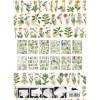 Papiers créatifs - Illustrations fleurs et plantes - Scrapbooking - 12 feuilles - 50x70cm