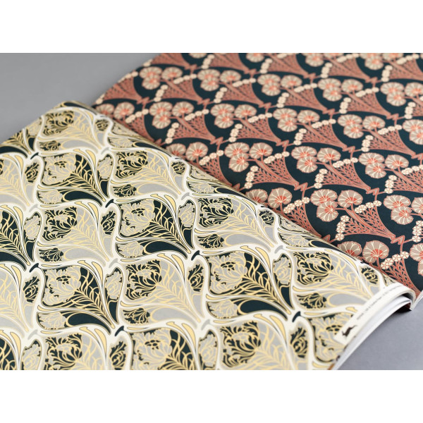 Papiers créatifs - Motifs art nouveau - Scrapbooking - 12 feuilles - 50x70cm