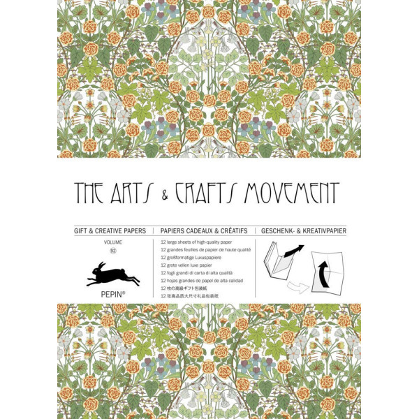 photo-Papiers créatifs - Motifs arts and crafts - Scrapbooking - 12 feuilles - 50x70cm