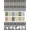 Papiers créatifs - Motifs arts and crafts - Scrapbooking - 12 feuilles - 50x70cm