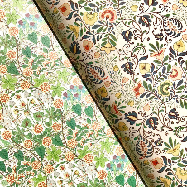 Papiers créatifs - Motifs arts and crafts - Scrapbooking - 12 feuilles - 50x70cm