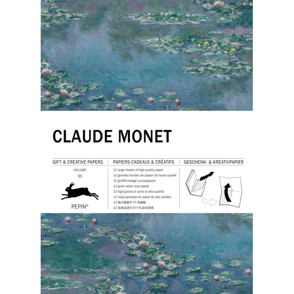 photo-Papiers créatifs - Œuvres de Claude Monet - Scrapbooking - 12 feuilles - 50x70cm