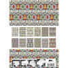Papiers créatifs - Motifs Ndebele style - Art africain - Scrapbooking - 12 feuilles - 50x70cm