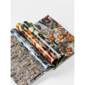 Papiers créatifs - Motifs peinture impressionniste - Scrapbooking - 12 feuilles - 50x70cm