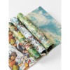 Papiers créatifs - Motifs peinture impressionniste - Scrapbooking - 12 feuilles - 50x70cm