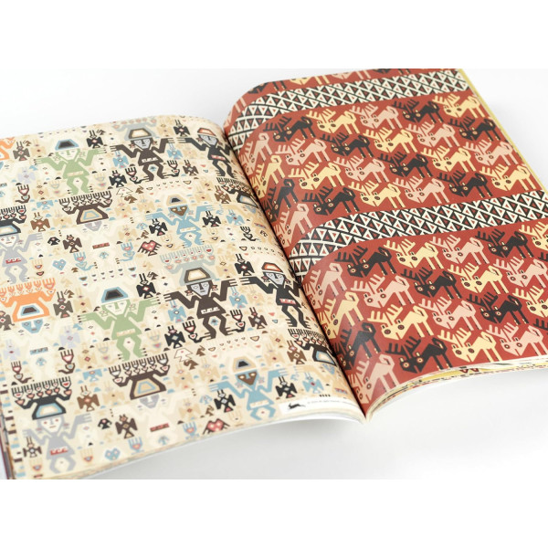 Papiers créatifs - Motifs colombien et aztèque - Scrapbooking - 12 feuilles - 50x70cm