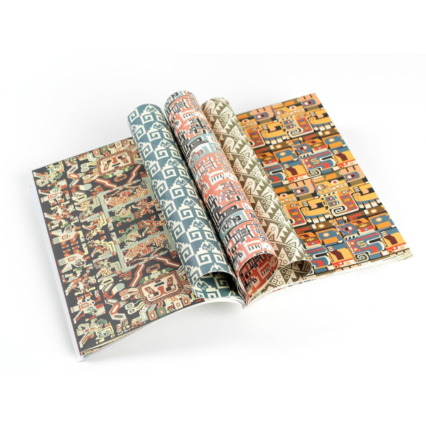Papiers créatifs - Motifs colombien et aztèque - Scrapbooking - 12 feuilles - 50x70cm